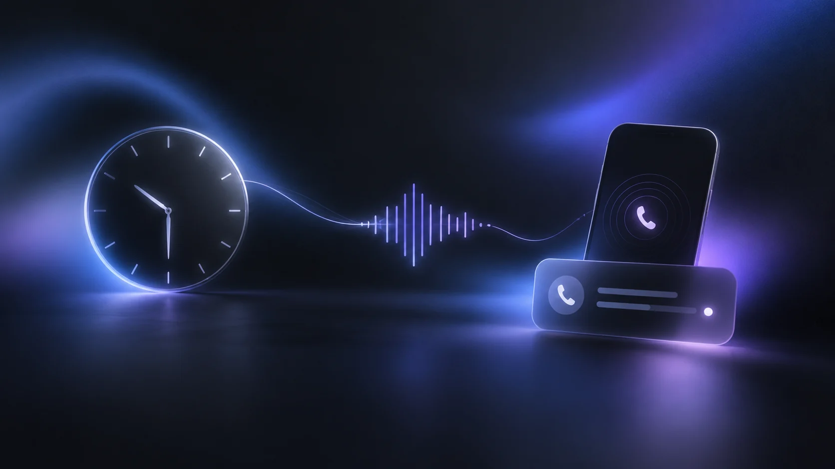 After-hours phone call illustration leading to a scheduled callback.