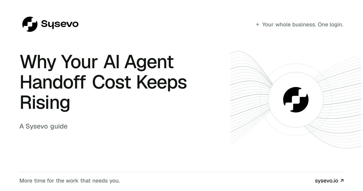 Sysevo guide: Why Your AI Agent Handoff Cost Keeps Rising