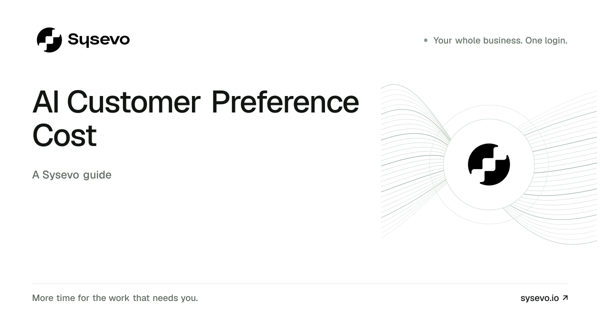 Sysevo guide: AI Customer Preference Cost