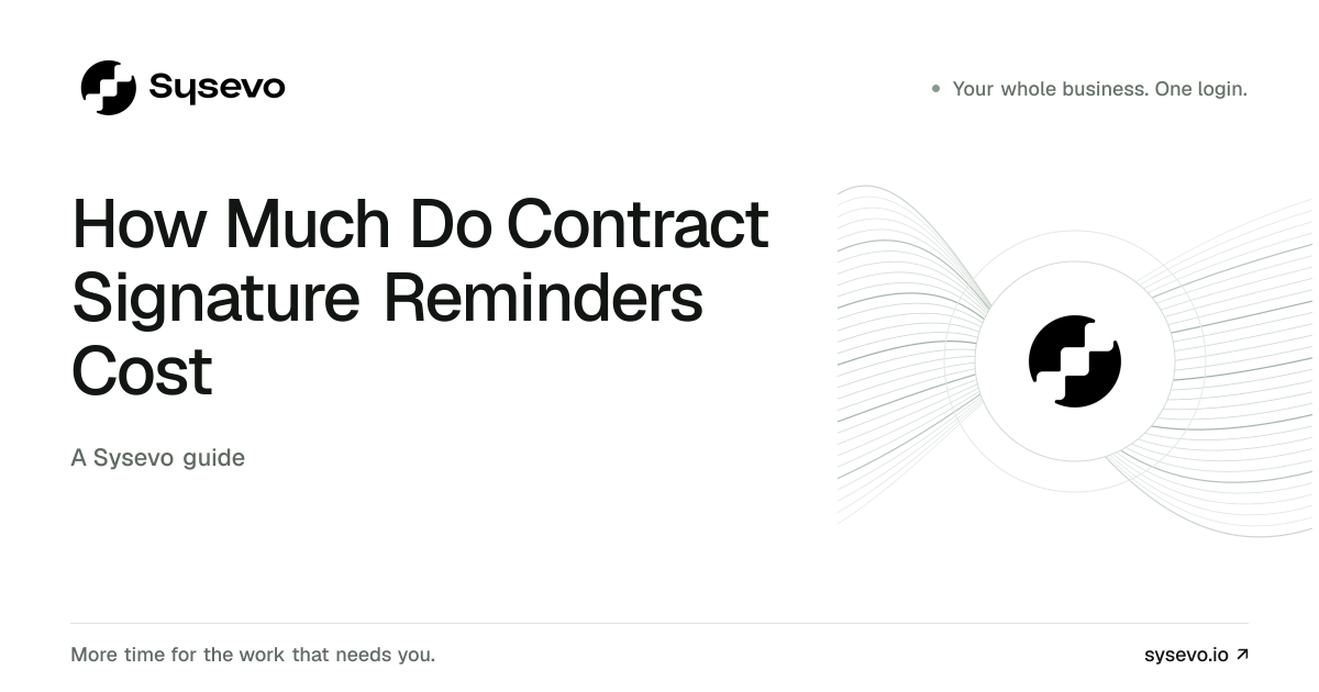 Sysevo guide: How Much Do Contract Signature Reminders Cost
