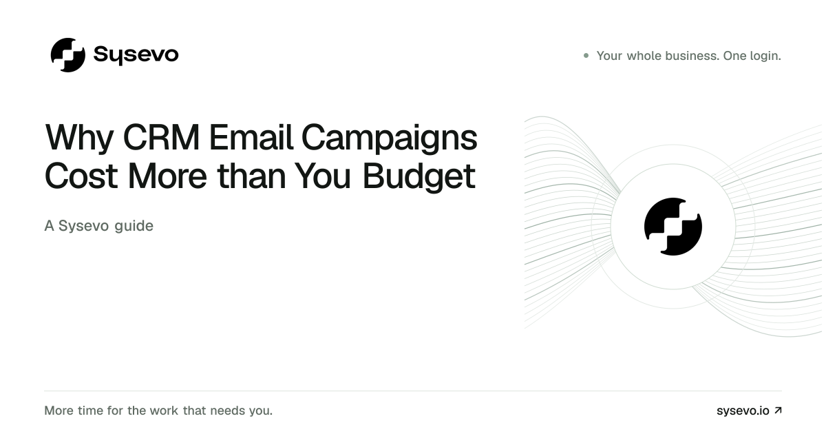 Sysevo guide: Why CRM Email Campaigns Cost More than You Budget