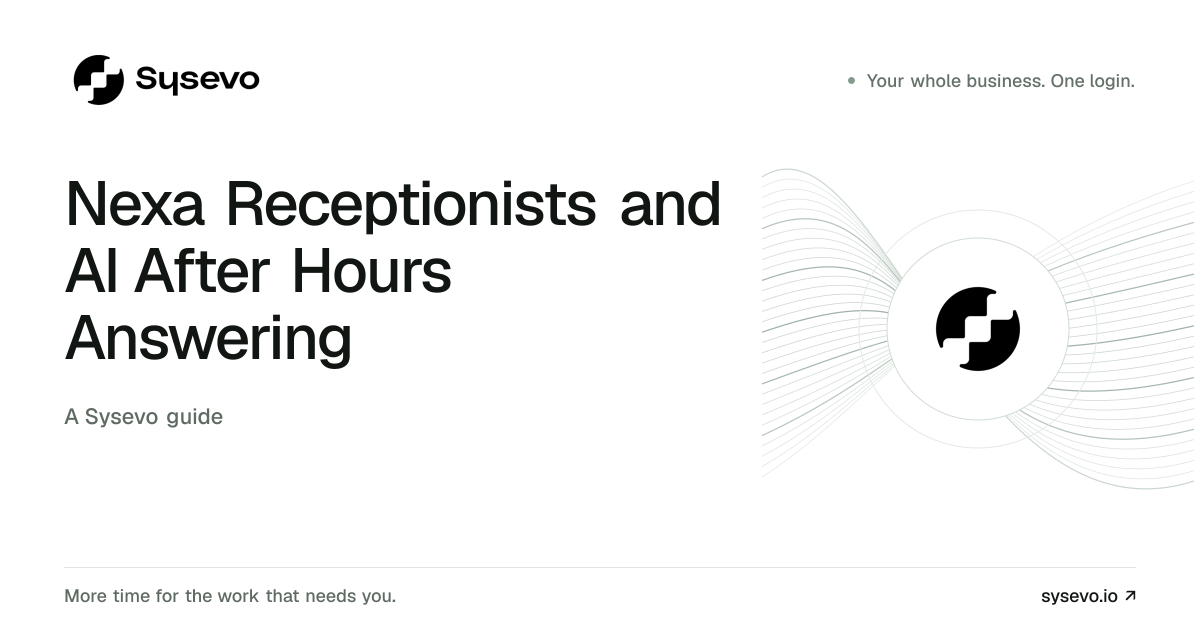 Sysevo guide: Nexa Receptionists and AI After Hours Answering