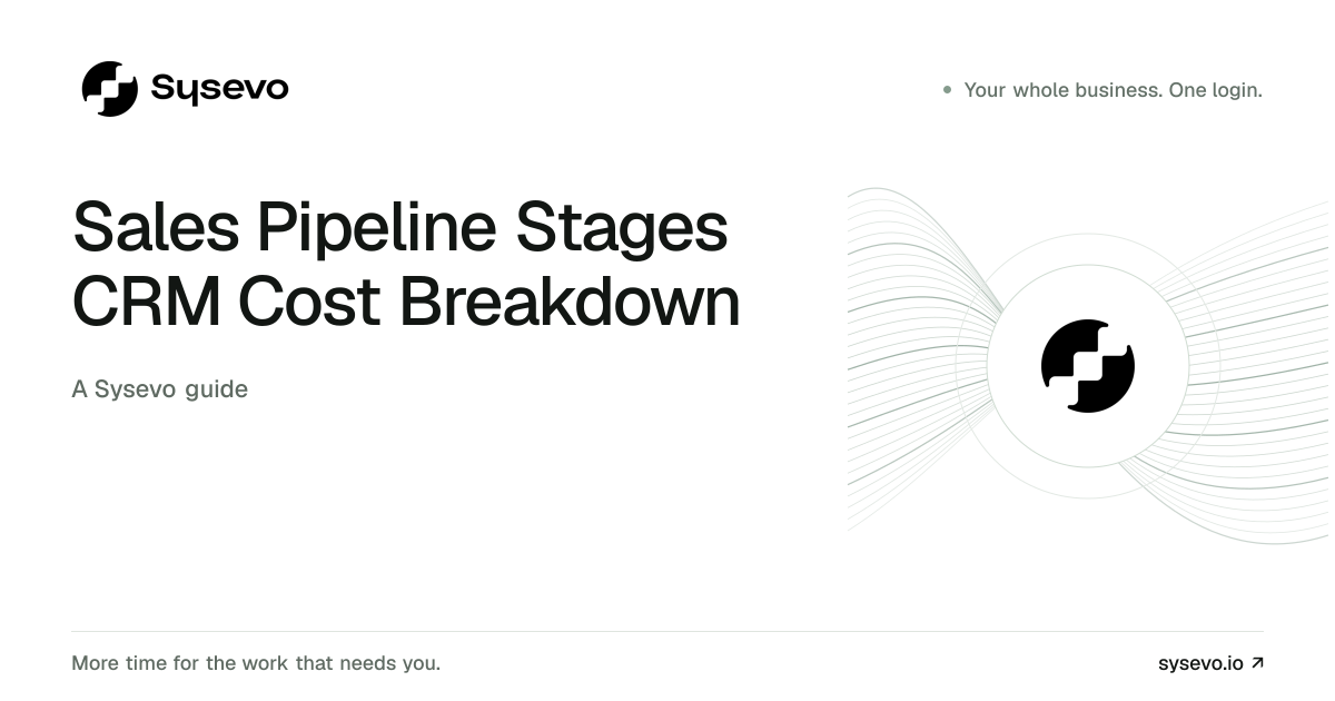 Sysevo guide: Sales Pipeline Stages CRM Cost Breakdown