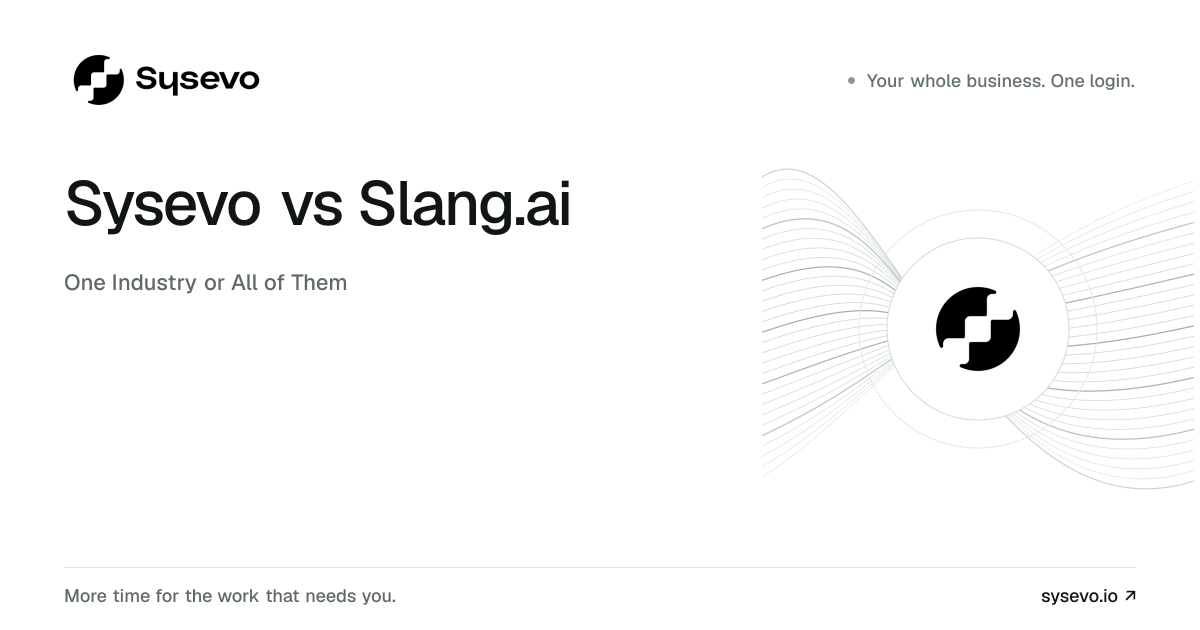 Sysevo vs Slang.ai comparison